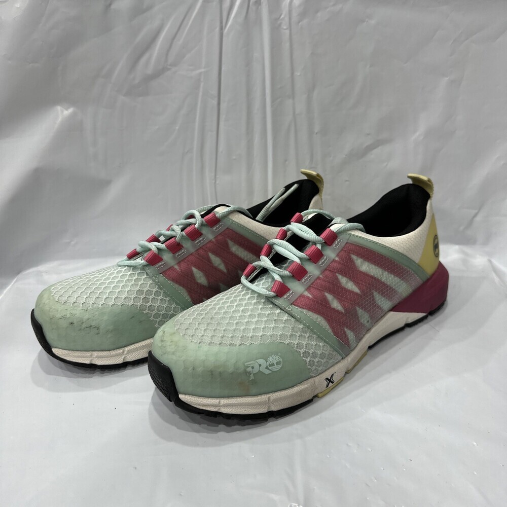 Timberland Pro Radius TB1A41GY357 Womens 10 Sea Pink Comp Toe Work Shoes EBS1221